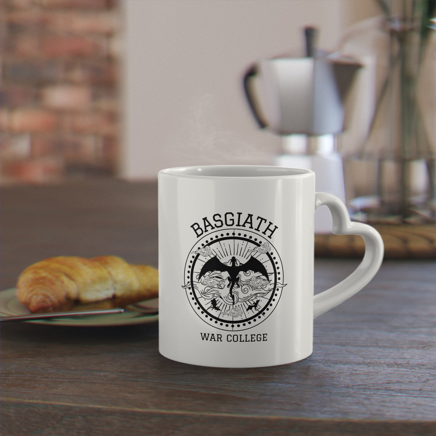 Basgiath War College Bookish Mug 11 Oz ceramic with bamboo Lid and spoon