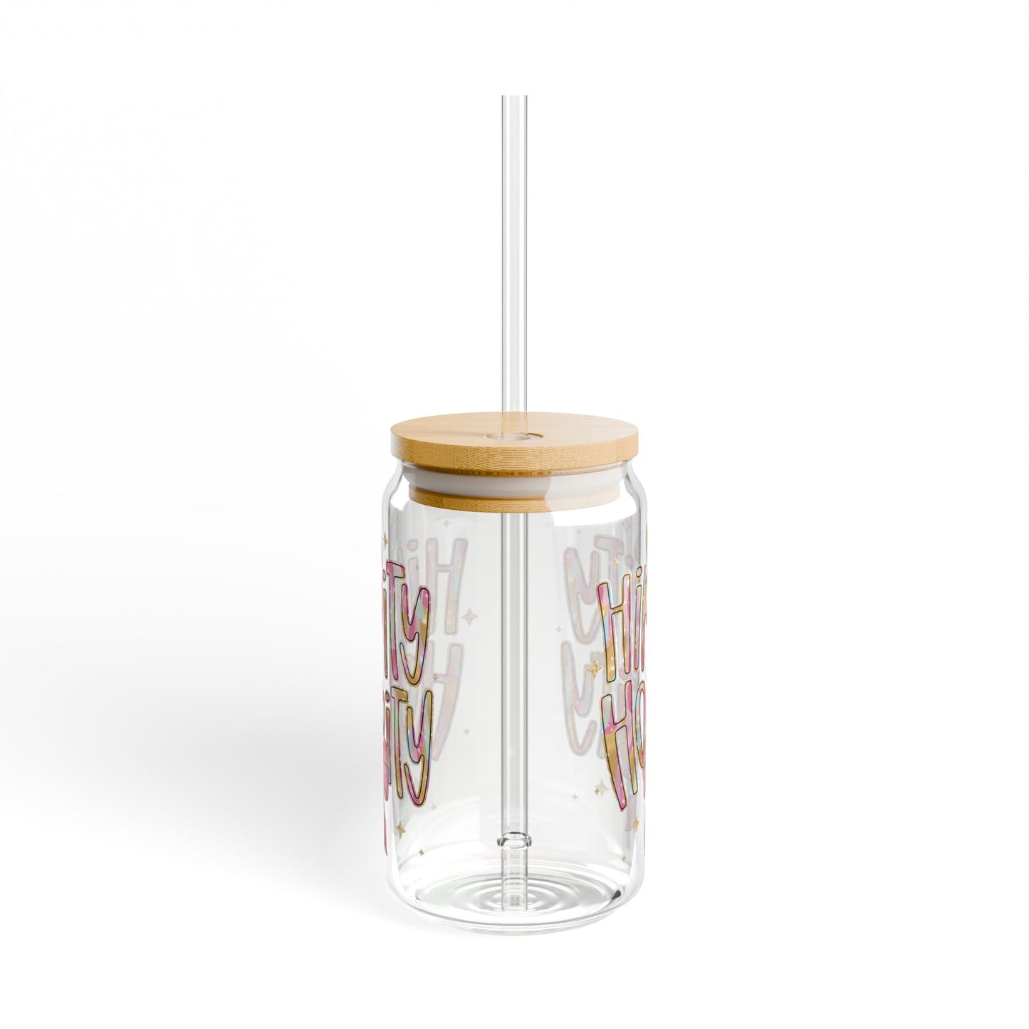 Easter Hippity Hoppity 16 oz Glass can cup