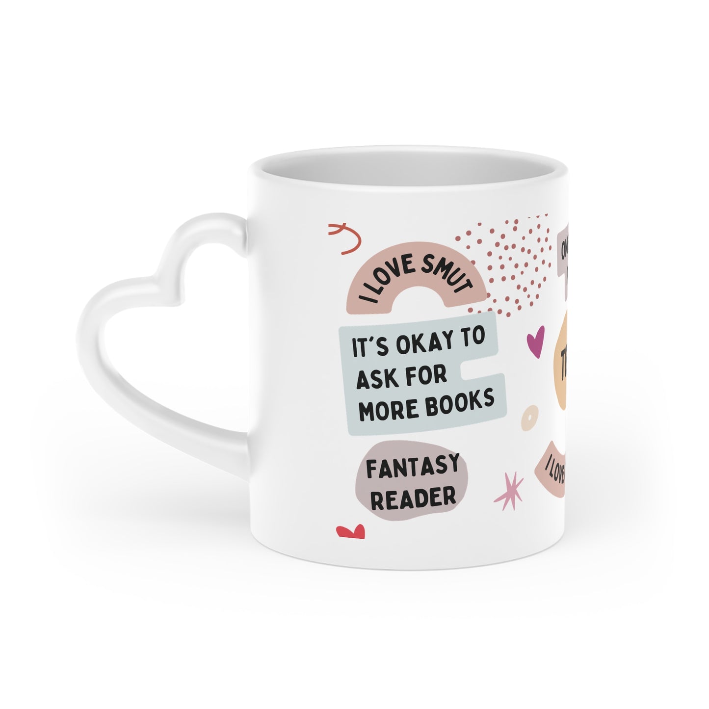 Bookish Mug 11 Oz ceramic with bamboo Lid and spoon