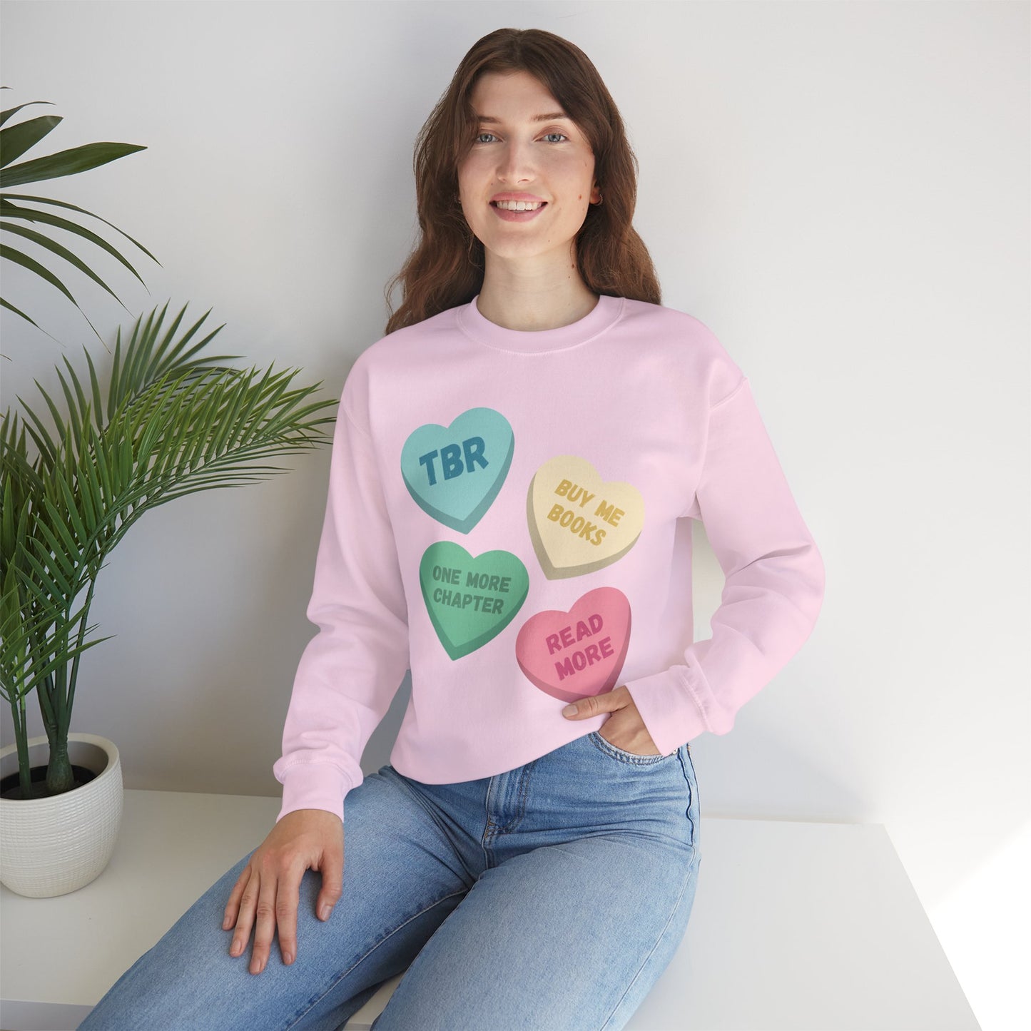 Heart Candy Bookish Crewneck Sweater Pullover