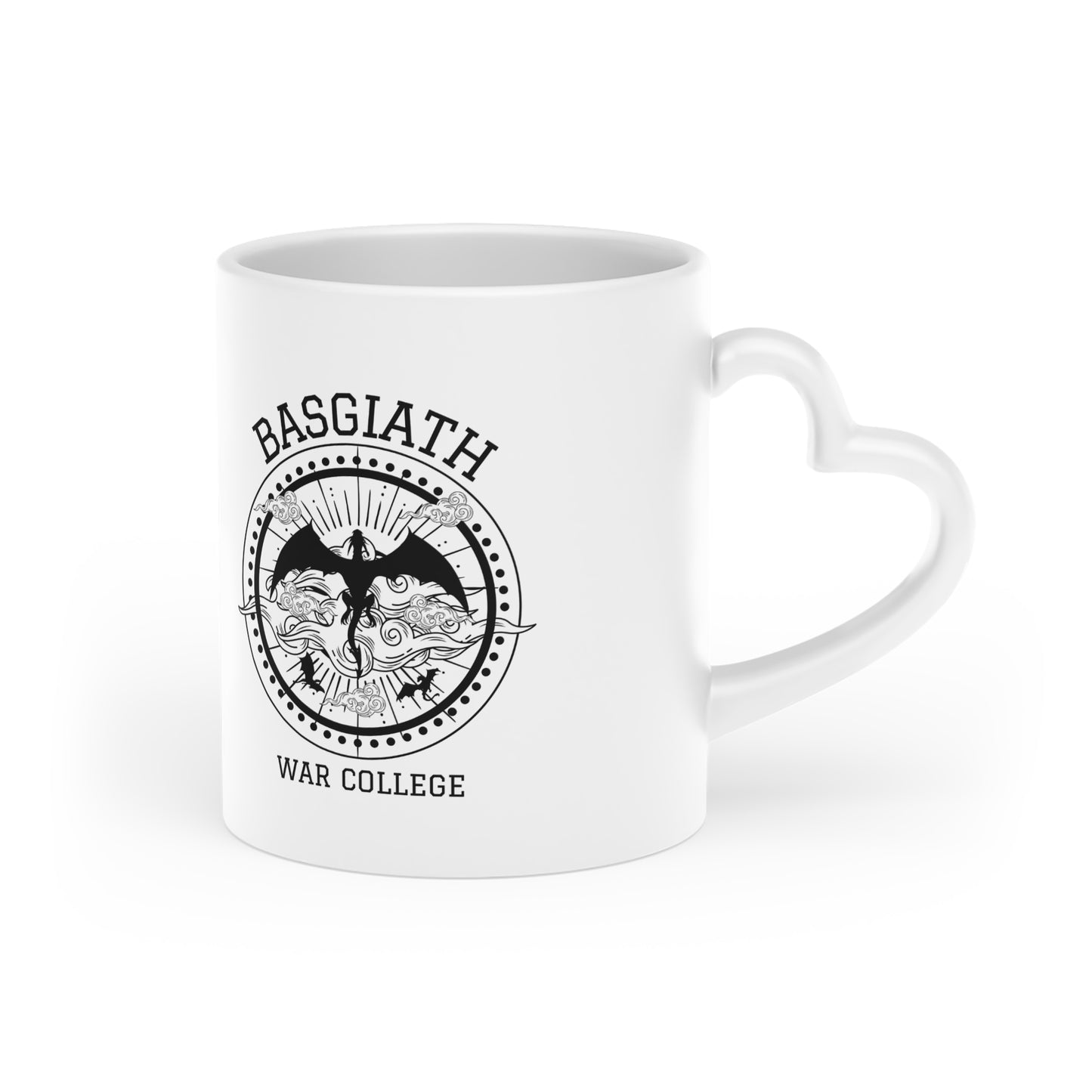 Basgiath War College Bookish Mug 11 Oz ceramic with bamboo Lid and spoon