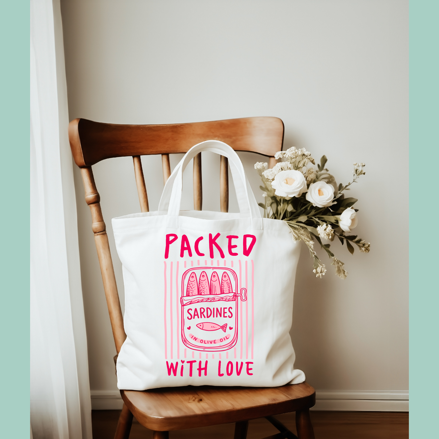 Packed with Love – Sardines Valentine’s Tote Bag