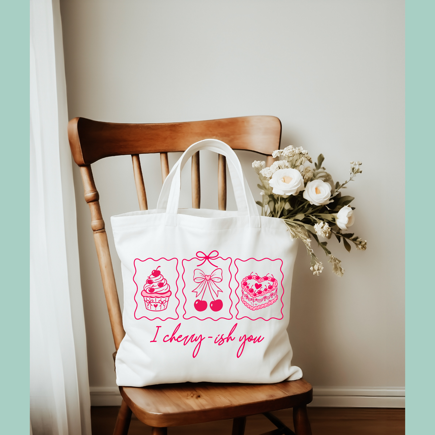 "I Cherry-ish You” Valentine’s Tote Bag