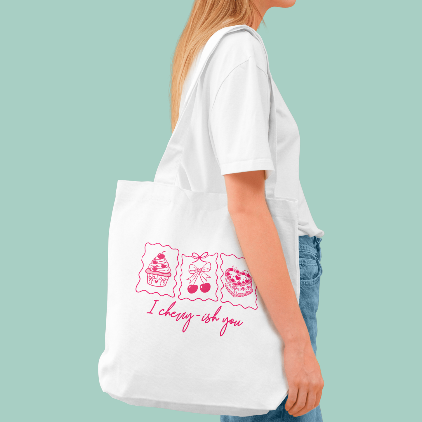 "I Cherry-ish You” Valentine’s Tote Bag