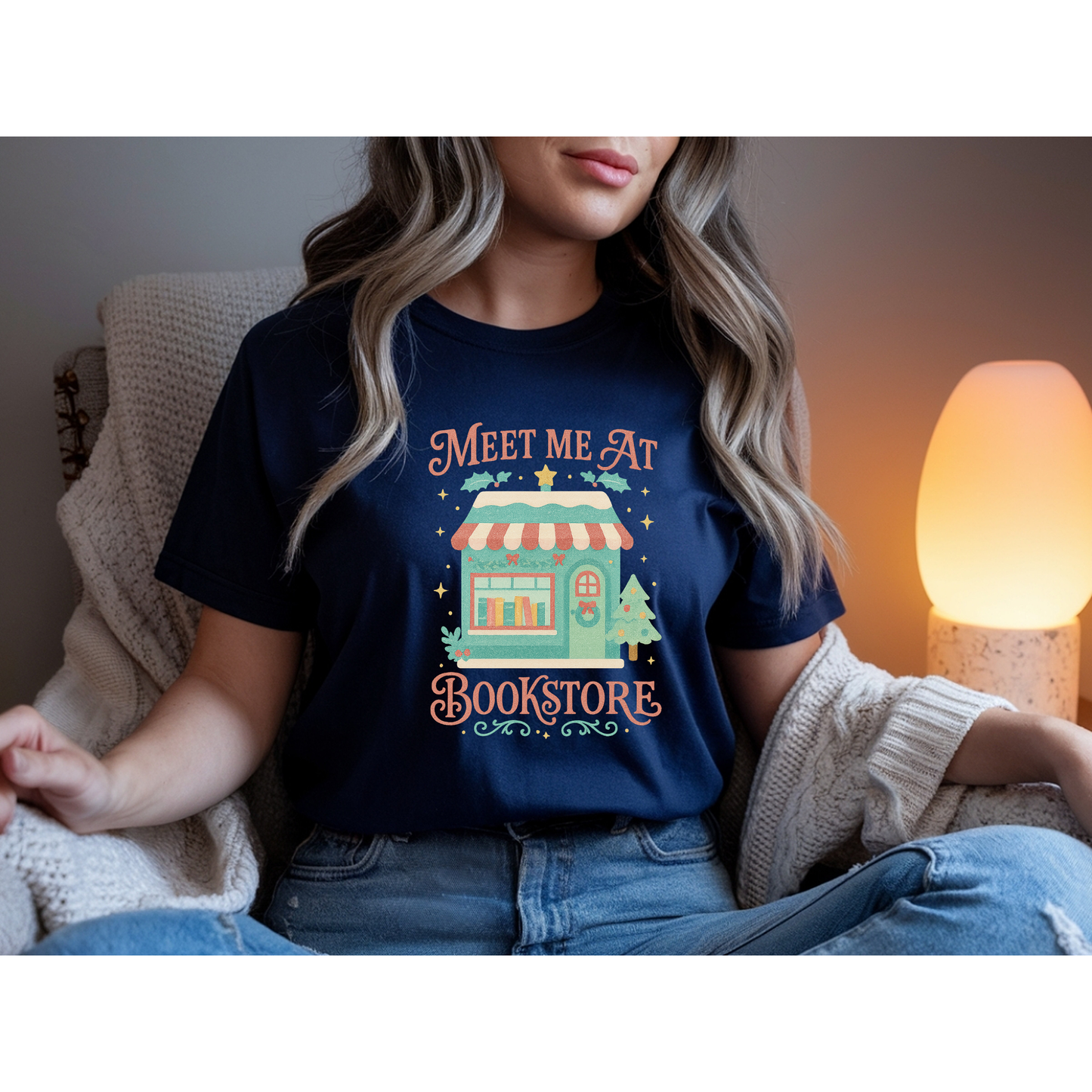 Meet me at the bookstore, bookish t shirt, christmas gift