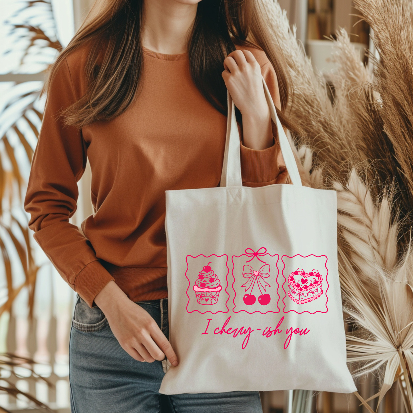 "I Cherry-ish You” Valentine’s Tote Bag
