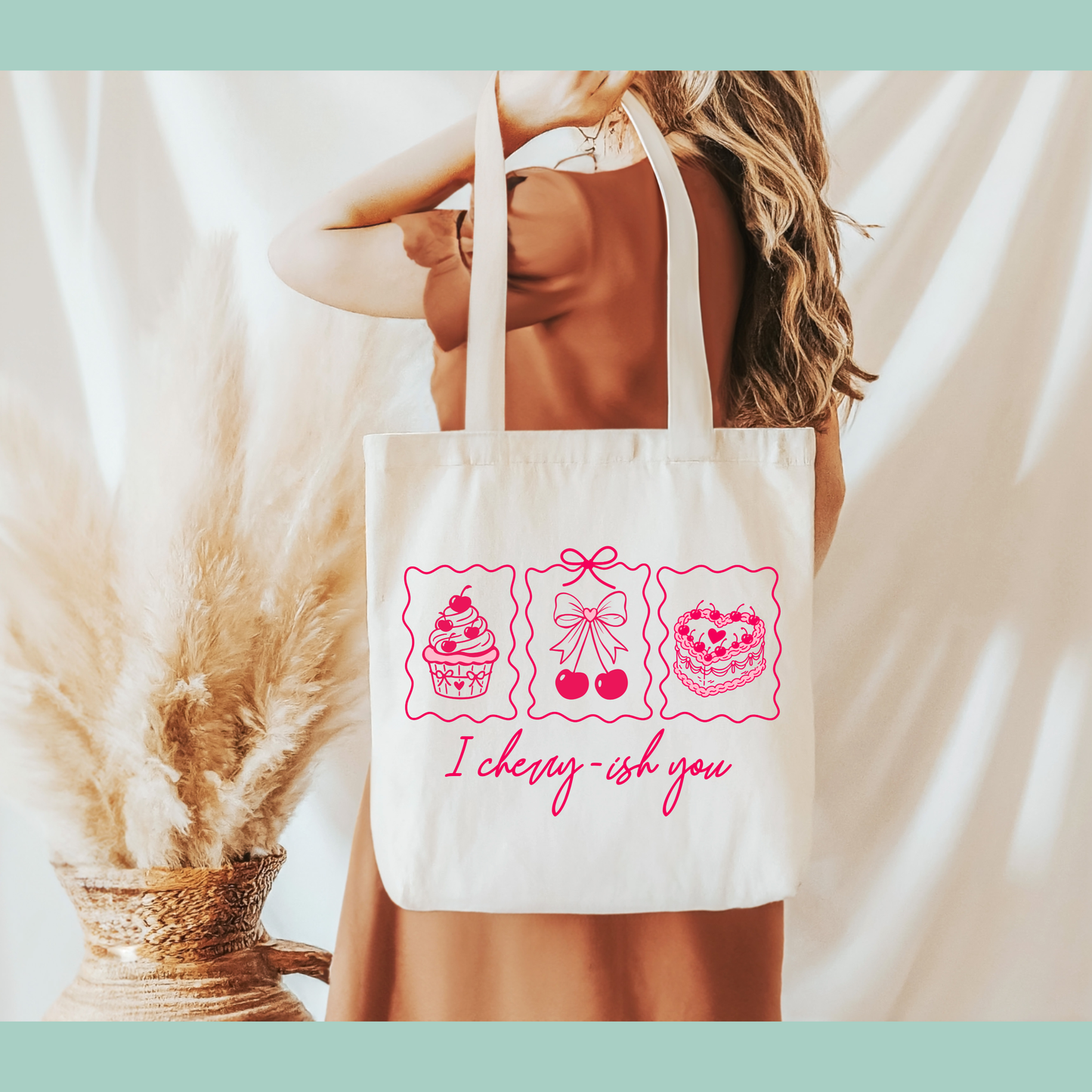 "I Cherry-ish You” Valentine’s Tote Bag
