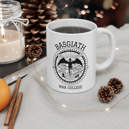 Basgiath War College  Bookish Mug  11 Oz ceramic with bamboo Lid and spoon