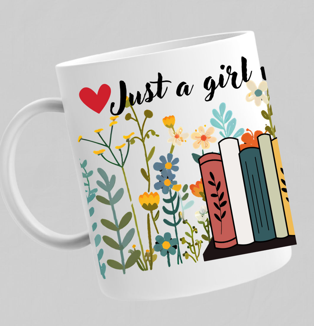 11 oz Mug with lid and spoon seasonal Mug bookish, Christmas, fall, gift, coffee, cold brew, tea.